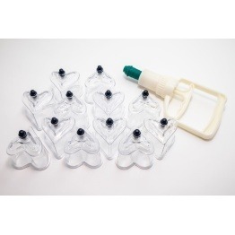 Heart Shaped Cupping Therapy Suction Cups - Set of 12 - Institute Of Clinically Applied Holistic Therapy